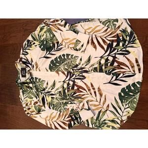 Nina Parker Tropical Leaf Print Blouse, Size 1X